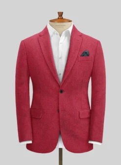 Naples Coral Pink Tweed Suit -Elite Attire Store naplescoralpinktwdsuitlk 2