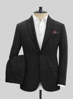 Naples Dark Charcoal Tweed Suit