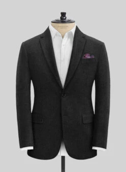 Naples Dark Charcoal Tweed Suit -Elite Attire Store naplesdarkcharcoaltweedsuitlk 2
