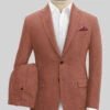 Naples Dark Salmon Pink Tweed Suit -Elite Attire Store naplesdarksalmonpinktweedsuitlk