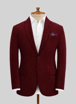 Naples Dark Scarlet Tweed Suit -Elite Attire Store naplesdarkscarlettweedsuitlk 2