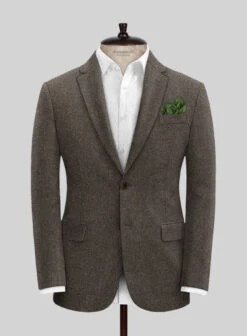 Naples Dark Brown Tweed Suit -Elite Attire Store naplesdrkbrwntwdsuitlk 2