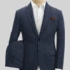 Naples Dark Indigo Tweed Suit -Elite Attire Store naplesdrkindigotwdsuitlk