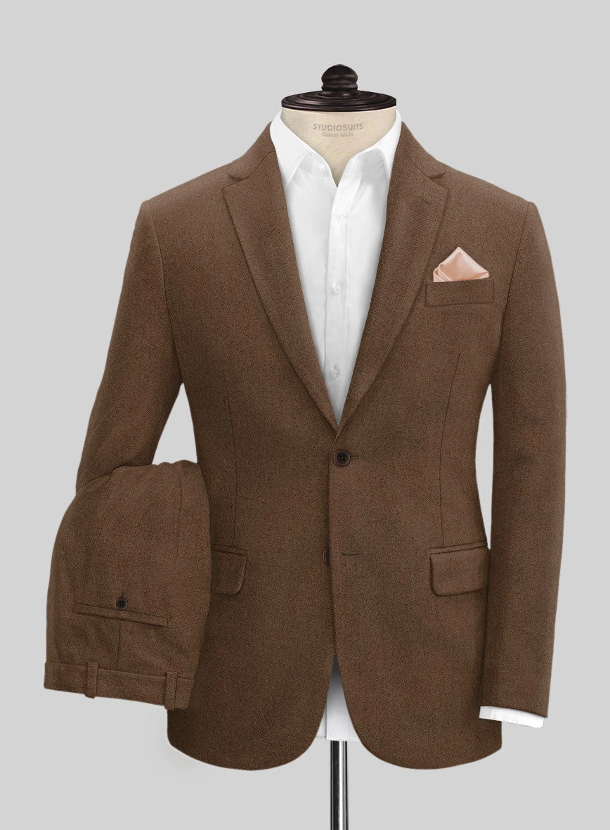 Naples Espresso Brown Tweed Suit 3 Naples Espresso Brown Tweed Suit