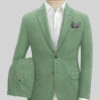 Naples Gabbana Green Tweed Suit