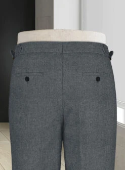 Naples Gray Highland Tweed Trousers -Elite Attire Store naplesgrayhighlandtweedtroulk 2