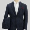 Naples Jet Blue Tweed Suit -Elite Attire Store naplesjetbluetwdsuitlk