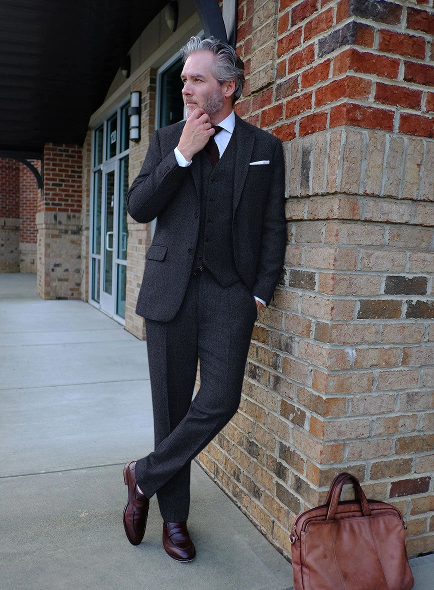 Naples Jet Blue Tweed Suit 4 Naples Jet Blue Tweed Suit - Image 2