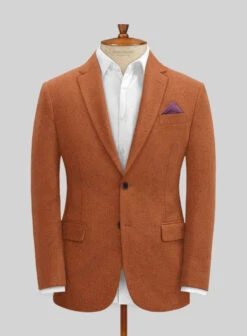 Naples Maitai Orange Tweed Suit -Elite Attire Store naplesmaitaiorangetwdsuitlk 2