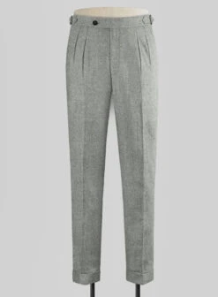 Naples Milano Sage Green Tweed Highland Trousers