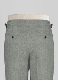 Naples Milano Sage Green Tweed Highland Trousers -Elite Attire Store naplesmilanosagegreentweedhighlandtrouserslk 3