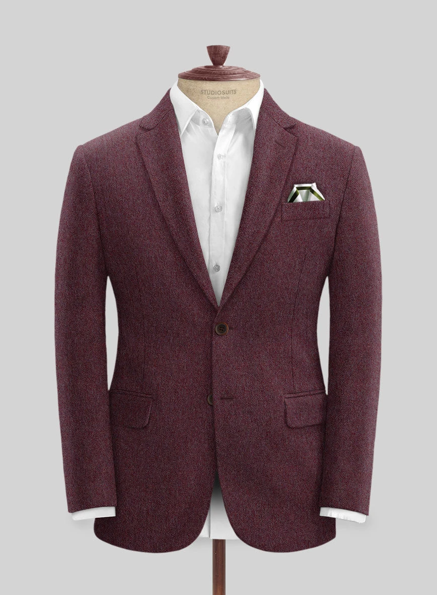 Naples Ramey Wine Tweed Suit 5 Naples Ramey Wine Tweed Suit - Image 3