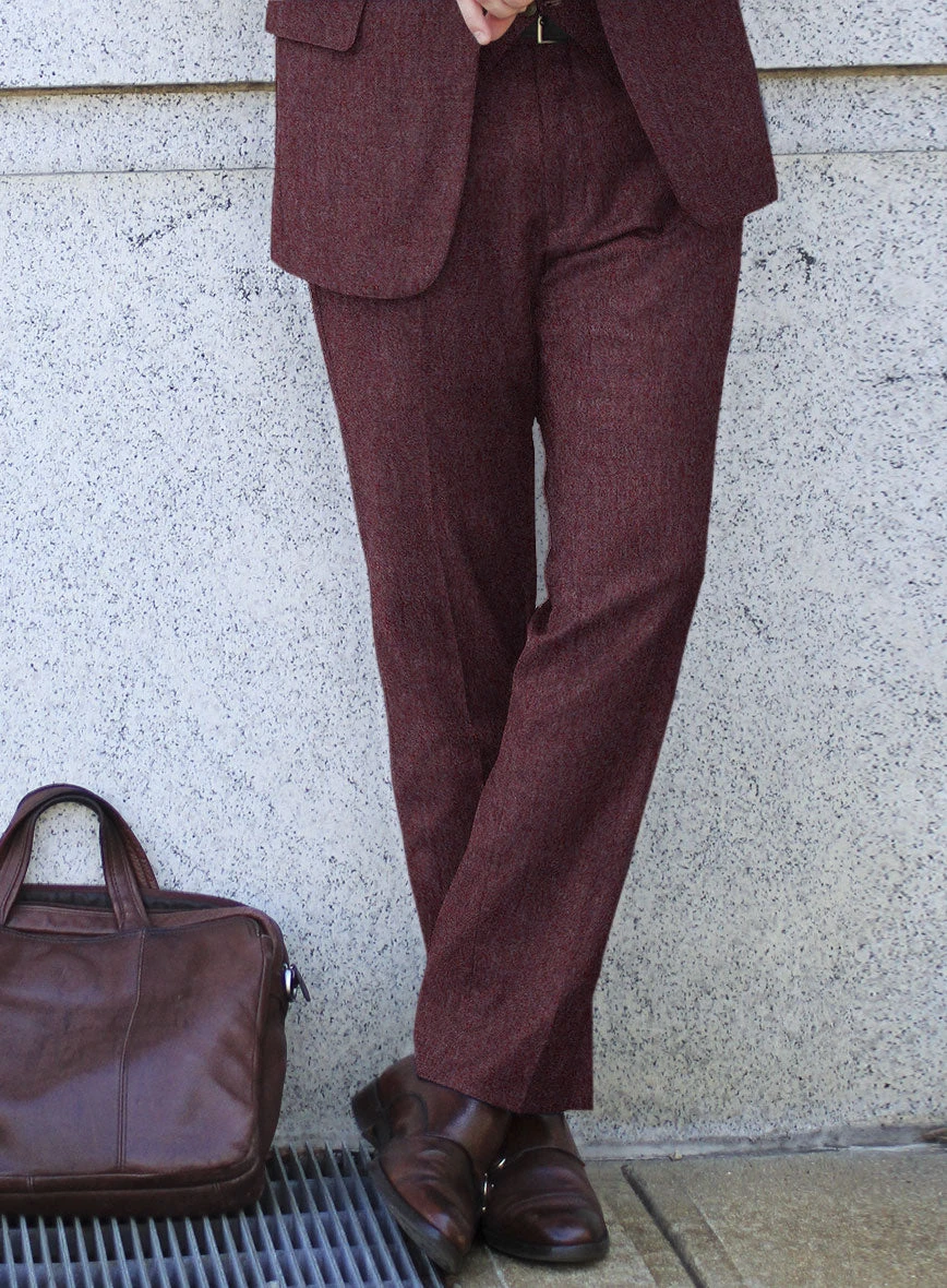 Naples Ramey Wine Tweed Suit 6 Naples Ramey Wine Tweed Suit - Image 4