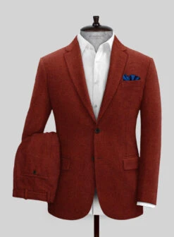 Naples Raw Red Tweed Suit