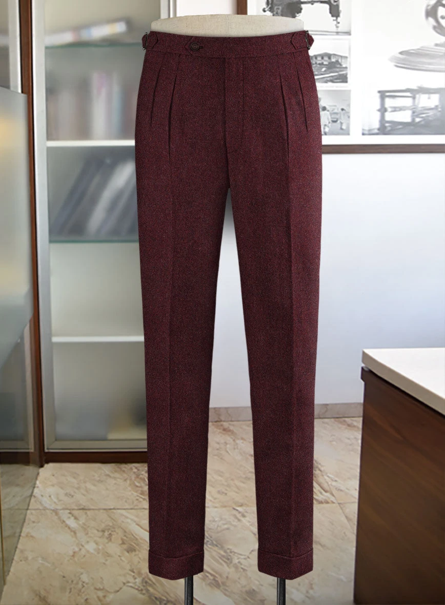 Naples Sangria Highland Tweed Trousers 3 Naples Sangria Highland Tweed Trousers