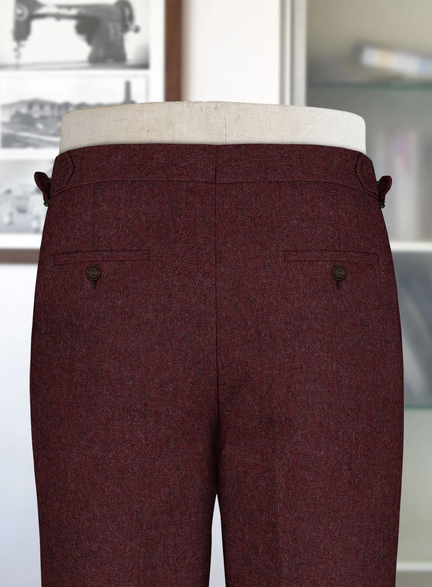 Naples Sangria Highland Tweed Trousers 6 Naples Sangria Highland Tweed Trousers - Image 4