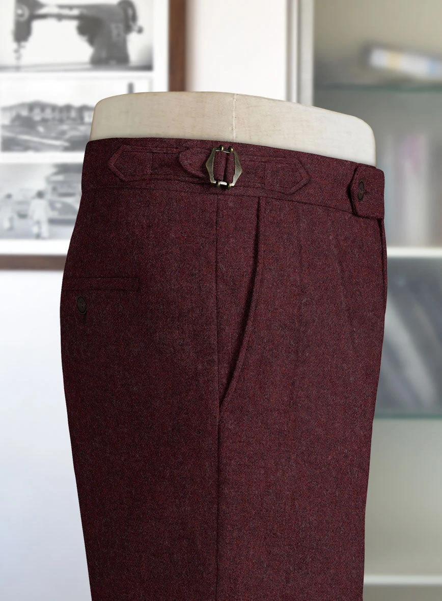 Naples Sangria Highland Tweed Trousers 7 Naples Sangria Highland Tweed Trousers - Image 5