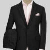 Naples Wide Herringbone Charcoal Tweed Suit -Elite Attire Store napleswideherringbonecharcoaltweedsuitllook