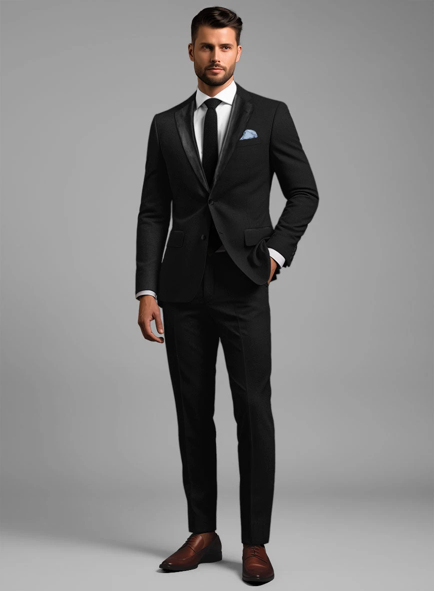 Napolean Black Wool Tuxedo Suit 4 Napolean Black Wool Tuxedo Suit - Image 2