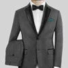 Napolean English Charcoal Wool Tuxedo Suit