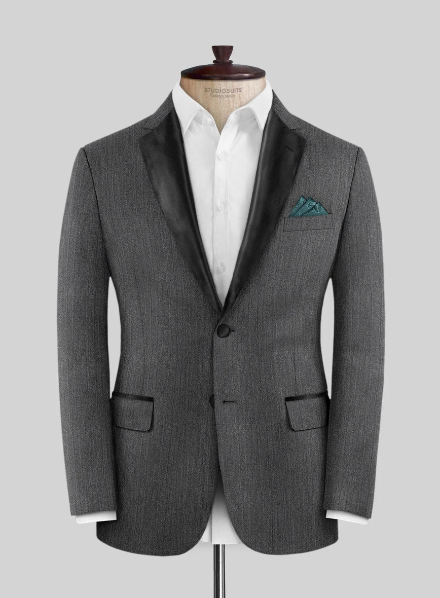 Napolean English Charcoal Wool Tuxedo Suit 5 Napolean English Charcoal Wool Tuxedo Suit - Image 3