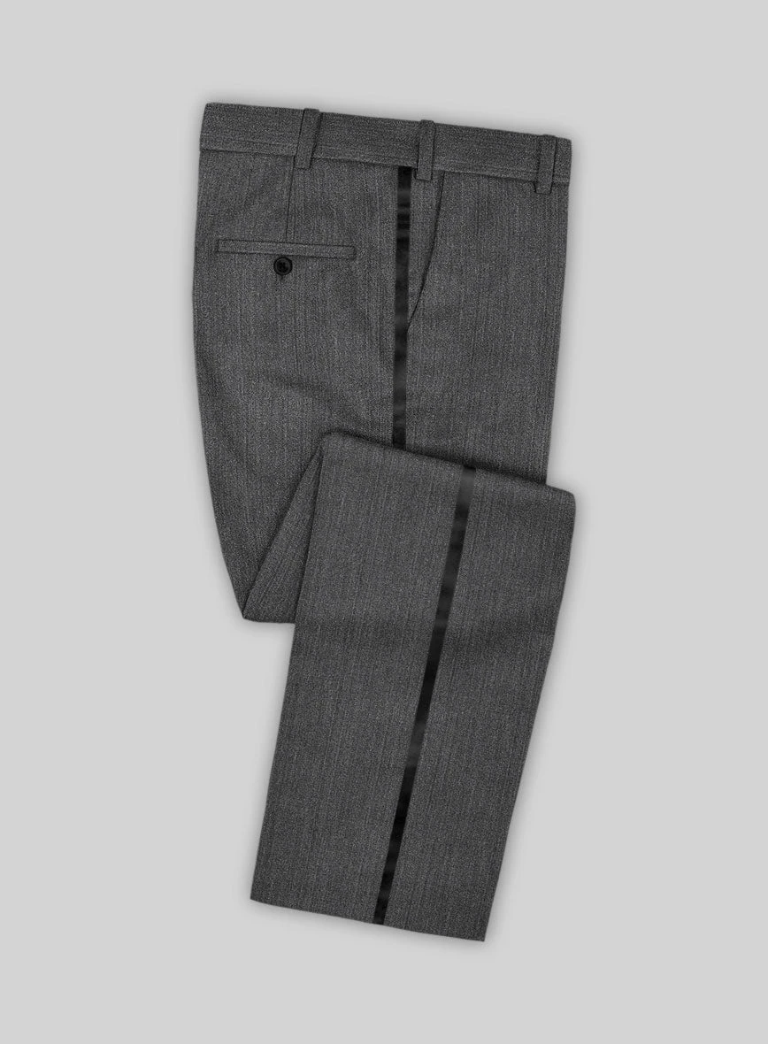 Napolean English Charcoal Wool Tuxedo Suit 6 Napolean English Charcoal Wool Tuxedo Suit - Image 4