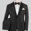 Napolean English Dark Charcoal Wool Tuxedo Suit 2 Napolean English Dark Charcoal Wool Tuxedo Suit -Elite Attire Store napoleanenglishdarkcharcoalwooltuxsuit