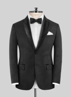 Napolean English Dark Charcoal Wool Tuxedo Suit 13 Napolean English Dark Charcoal Wool Tuxedo Suit -Elite Attire Store napoleanenglishdarkcharcoalwooltuxsuit 1