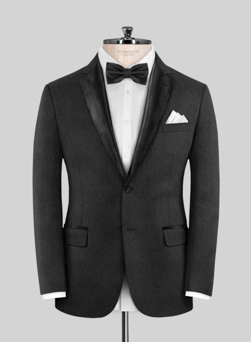 Napolean English Dark Charcoal Wool Tuxedo Suit 5 Napolean English Dark Charcoal Wool Tuxedo Suit - Image 3