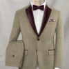 Napolean Infantary Khaki Wool Tuxedo Suit