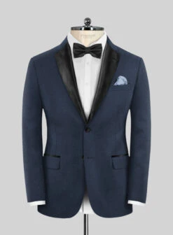 Napolean Ink Blue Wool Tuxedo Suit -Elite Attire Store napoleaninkbluewooltuxedosuitlk 2