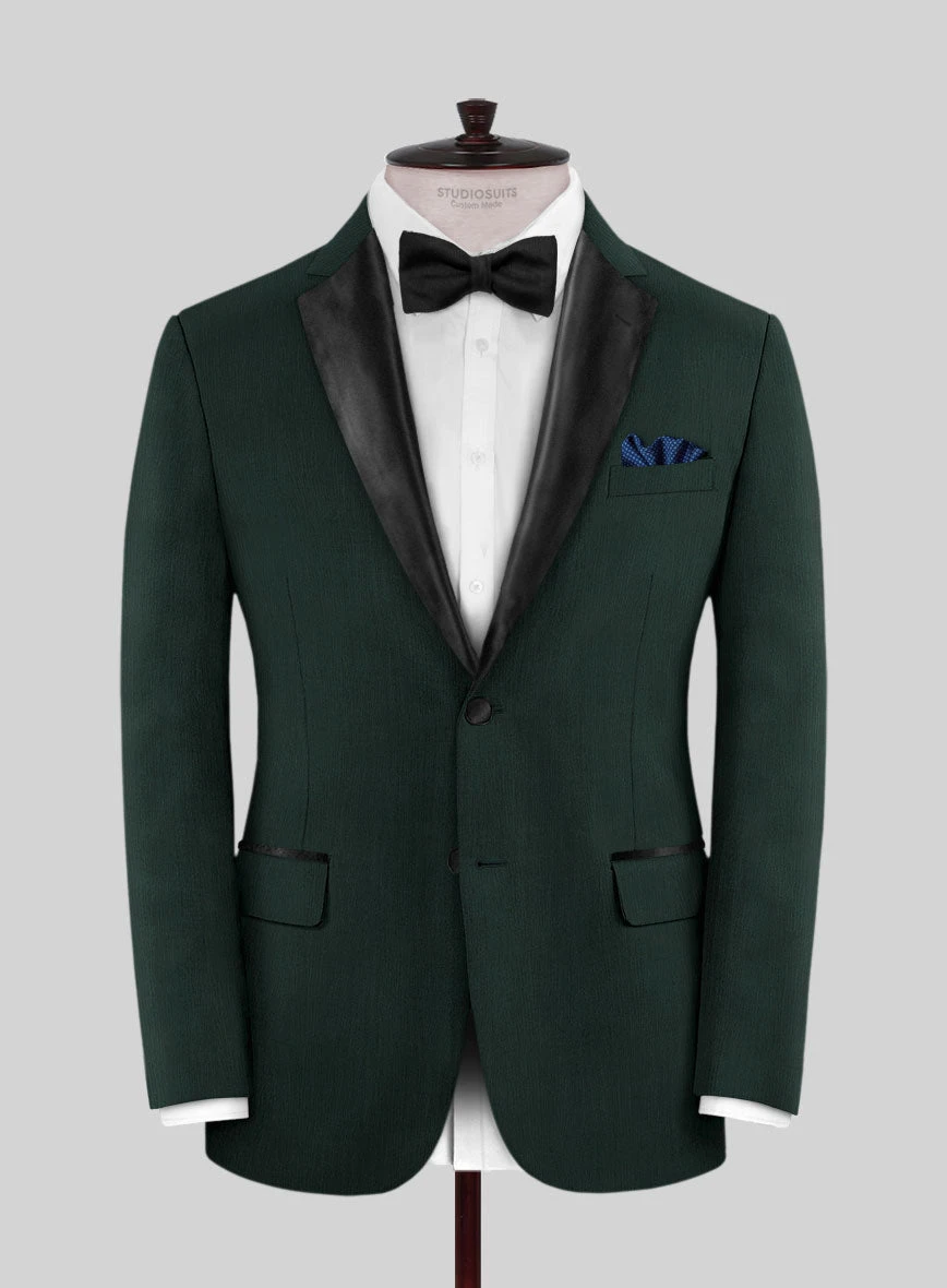 Napolean Intense Green Wool Tuxedo Suit 4 Napolean Intense Green Wool Tuxedo Suit - Image 2