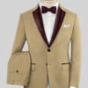 Napolean Khyber Khaki Wool Tuxedo Suit