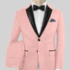 Napolean Runway Pink Wool Tuxedo Suit -Elite Attire Store napoleanrunwaypinkwooltuxsuitlk