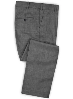 Napolean Sharkskin Gray Wool Tuxedo Suit -Elite Attire Store napoleansharkskingraywooltuxedosuitlook 2