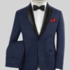 Napolean Stretch Blue Wool Tuxedo Suit 2 Napolean Stretch Blue Wool Tuxedo Suit -Elite Attire Store napoleanstretchbluewoltuxedosuitlk