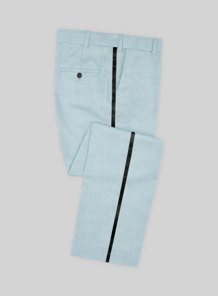 Napolean Stretch Coral Blue Wool Tuxedo Suit 5 Napolean Stretch Coral Blue Wool Tuxedo Suit - Image 3