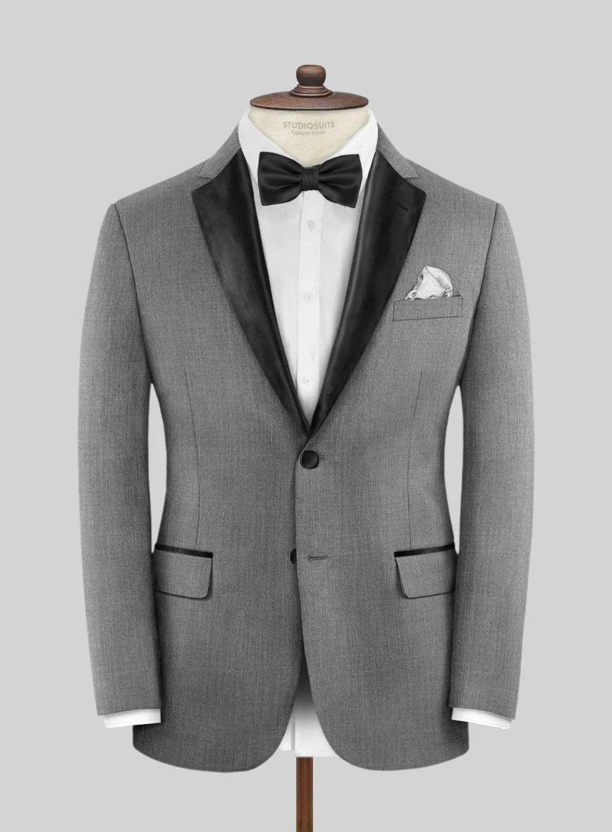 Napolean Stretch Mid Gray Wool Tuxedo Suit 4 Napolean Stretch Mid Gray Wool Tuxedo Suit - Image 2
