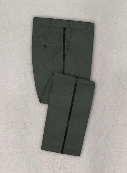 Napolean Military Green Wool Tuxedo Suit 6 Napolean Military Green Wool Tuxedo Suit - Image 4