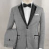 Napolean Mini Houndstooth White Wool Tuxedo Suit