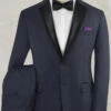 Napolean Navy Blue Wool Tuxedo Suit -Elite Attire Store naponavybluewooltuxsuitlook