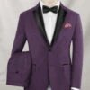 Napolean Purple Wool Tuxedo Suit -Elite Attire Store napopurplewltuxsuitlk