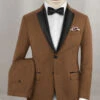 Napolean Rust Wool Tuxedo Suit 2 Napolean Rust Wool Tuxedo Suit -Elite Attire Store naporustwltuxsuitlook