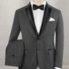 Napolean Stretch Dark Gray Wool Tuxedo Suit