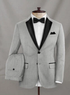 Napolean Stretch Gray Wool Tuxedo Suit