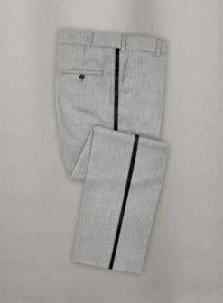 Napolean Stretch Gray Wool Tuxedo Suit -Elite Attire Store napostrechgraywltuxsuitlk 2