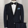 Napolean Polka Blue Wool Tuxedo Suit