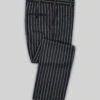 Noble Imelda Blue Stripe Cotton Silk Linen Pants