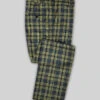 Noble Mario Check Wool Silk Linen Pants