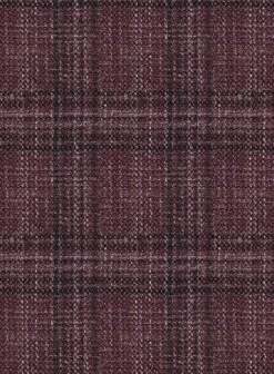 Noble Purple Check Wool Silk Linen Pants -Elite Attire Store noblepurplecheckwoolsilklinenpantlk 2